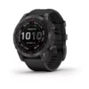 Garmin - Fenix 7 Sapphire Solar, Carbon Gray DLC Ti W/Black Band
