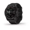 Garmin - Fenix 7 Sapphire Solar, Black DLC Ti W/Black Band
