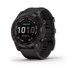 Garmin GPS 14 Garmin - Fenix 7 Sapphire Solar, Black DLC Ti W/Black Band