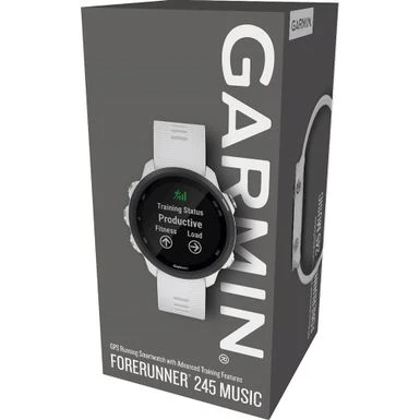 Garmin - Forerunner 245 Music GPS Smartwatch 42mm Fiber-Reinforced Polymer - White 6 Garmin - Forerunner 245 Music GPS Smartwatch 42mm Fiber-Reinforced Polymer - White - Image 6