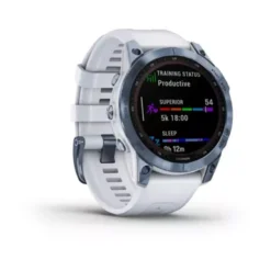 Garmin - Fenix 7 Sapphire Solar, Mineral Blue Ti W/Whitestone Band 8 Garmin - Fenix 7 Sapphire Solar, Mineral Blue Ti W/Whitestone Band -Garmin GPS 425e1fdf 24e8 441f 8912 beada8cc3e46