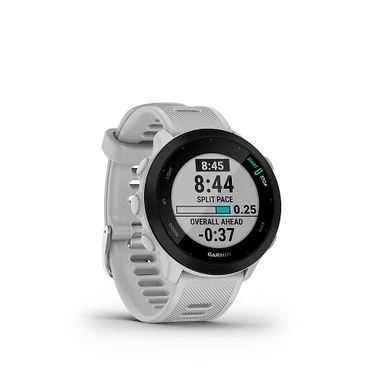 Garmin - Forerunner 55 GPS Smartwatch 42mm Fiber-Reinforced Polymer - Whitestone 2 Garmin - Forerunner 55 GPS Smartwatch 42mm Fiber-Reinforced Polymer - Whitestone - Image 2