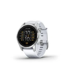 Garmin - Epix Pro (Gen 2) Standard Edition 42mm Fiber-reinforced Polymner - Silver With Whitestone Band