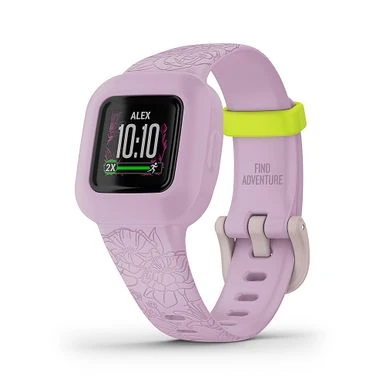 Garmin - Vivofit Jr. 3 Kids Fitness Activity Tracker - Lilac Floral 4 Garmin - Vivofit Jr. 3 Kids Fitness Activity Tracker - Lilac Floral - Image 4