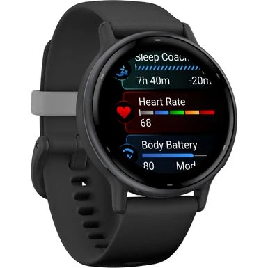 Garmin - Vívoactive 5 GPS Smartwatch 42 Mm Fiber-reinforced Polymer - Slate Aluminum And Black 3 Garmin - Vívoactive 5 GPS Smartwatch 42 Mm Fiber-reinforced Polymer - Slate Aluminum And Black - Image 3