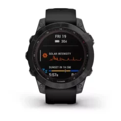Garmin - Fenix 7 Sapphire Solar, Black DLC Ti W/Black Band -Garmin GPS 9346f290 00d0 4acf 8d1d 103df6ded6b7