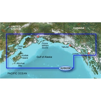 Garmin Bluechart G3 Vision Anchorage To Juneau Chart - VUS025R 1 Garmin Bluechart G3 Vision Anchorage To Juneau Chart - VUS025R