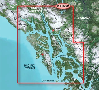 Garmin Bluechart G3 Vision Wrangell Juneau Sitka Chart - VUS026R 1 Garmin Bluechart G3 Vision Wrangell Juneau Sitka Chart - VUS026R