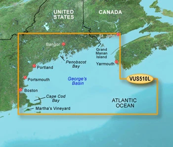 Garmin Bluechart G3 Vision VUS510L Maine To Cape Cod 1 Garmin Bluechart G3 Vision VUS510L Maine To Cape Cod