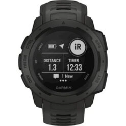 Garmin - Instinct GPS Smartwatch 45mm Fiber-Reinforced Polymer - Graphite -Garmin GPS a7888348 edfb 5127 a9e0 4b0d2e8c17f3