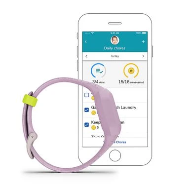 Garmin - Vivofit Jr. 3 Kids Fitness Activity Tracker - Lilac Floral 6 Garmin - Vivofit Jr. 3 Kids Fitness Activity Tracker - Lilac Floral - Image 6