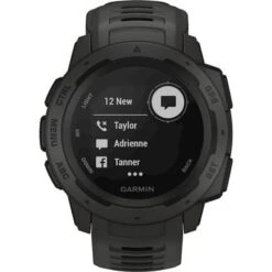 Garmin - Instinct GPS Smartwatch 45mm Fiber-Reinforced Polymer - Graphite -Garmin GPS ada77fea d143 569d ba78 bd10c3461aab