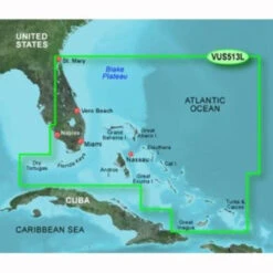 Garmin Charts 3930409 Garmin Bluechart® G2 Vision® Hd - Vus513l - Jacksonville - Bahamas - Microsd/sd