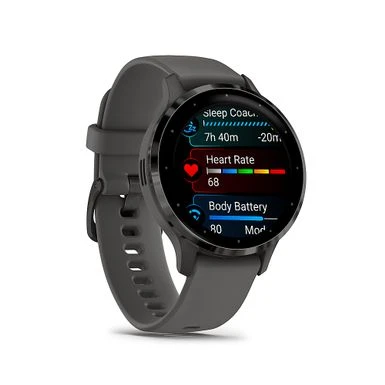 Garmin - Venu 3S GPS Smartwatch 41 Mm Fiber-reinforced Polymer - Stainless Steel And Pebble Gray 2 Garmin - Venu 3S GPS Smartwatch 41 Mm Fiber-reinforced Polymer - Stainless Steel And Pebble Gray - Image 2