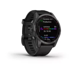 Garmin - Fenix 7S Sapphire Solar, Carbon Gray DLC With Black Band -Garmin GPS d51dda75 ddcc 4e1b 9b69 74b3f57c1d0c