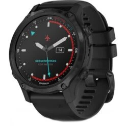Garmin Descent MK2S Dive 43mm GPS Smart Watch, Carbon Gray DLC With Black Silicone Band