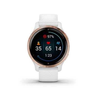Garmin - Venu 2S GPS Smartwatch 40 Mm Fiber-Reinforced Polymer - Rose Gold/White 6 Garmin - Venu 2S GPS Smartwatch 40 Mm Fiber-Reinforced Polymer - Rose Gold/White - Image 6