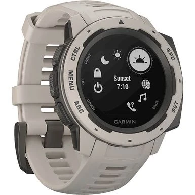 Garmin - Instinct GPS Smartwatch 45mm Fiber-Reinforced Polymer - Tundra 2 Garmin - Instinct GPS Smartwatch 45mm Fiber-Reinforced Polymer - Tundra - Image 2