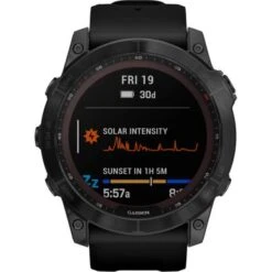 Garmin - Fēnix 7X Sapphire Solar GPS Smartwatch 51 Mm Fiber-reinforced Polymer - Black DLC Titanium